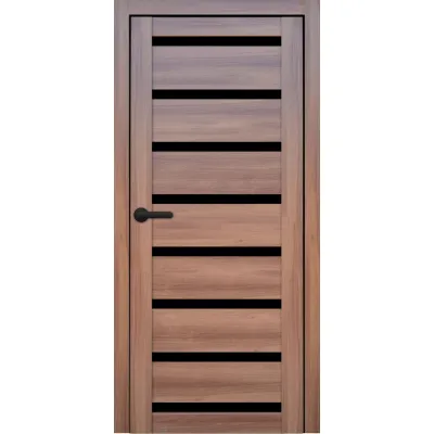 Межкомнатные Двери Portalino Doors PL-PVC-03 Черное стекло ПВХ плёнка-0