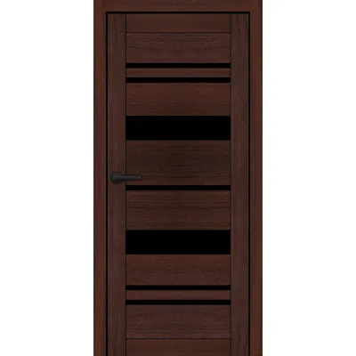 Межкомнатные Двери Portalino Doors PL-ECO-04 Черное стекло Ламинатин-11