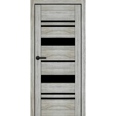Межкомнатные Двери Portalino Doors PL-ECO-04 Черное стекло Ламинатин-12