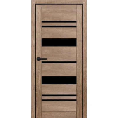 Межкомнатные Двери Portalino Doors PL-ECO-04 Черное стекло Ламинатин-13