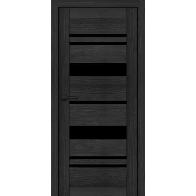 Межкомнатные Двери Portalino Doors PL-ECO-04 Черное стекло Ламинатин-7