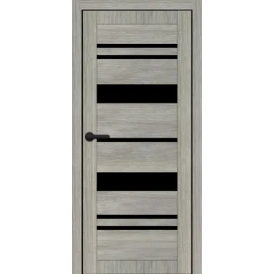 Межкомнатные Двери Portalino Doors PL-ECO-04 Черное стекло Ламинатин-8