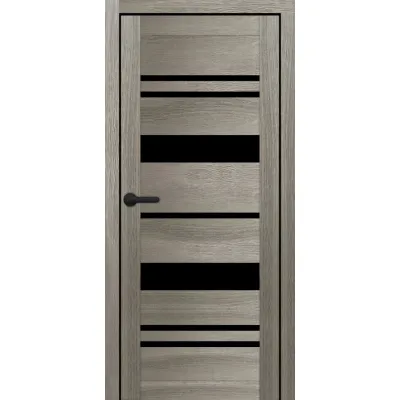 Межкомнатные Двери Portalino Doors PL-PVC-04 Черное стекло ПВХ плёнка-3