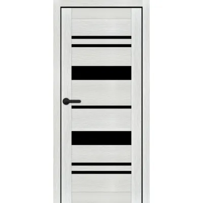 Межкомнатные Двери Portalino Doors PL-PVC-04 Черное стекло ПВХ плёнка-0