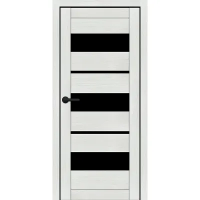 Міжкімнатні Двері Portalino Doors PL-ECO-05 Чорне скло Ламінатин-1