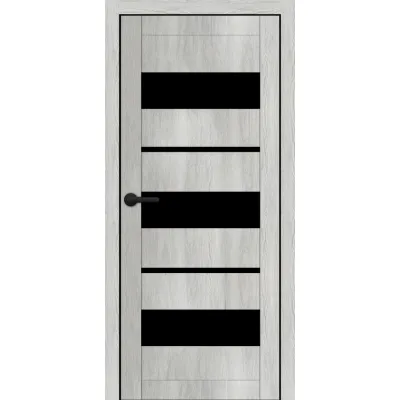 Міжкімнатні Двері Portalino Doors PL-ECO-05 Чорне скло Ламінатин-11