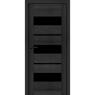 Міжкімнатні Двері Portalino Doors PL-ECO-05 Чорне скло Ламінатин-12