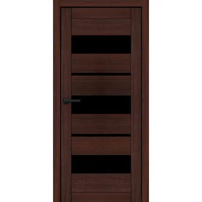 Міжкімнатні Двері Portalino Doors PL-ECO-05 Чорне скло Ламінатин-2