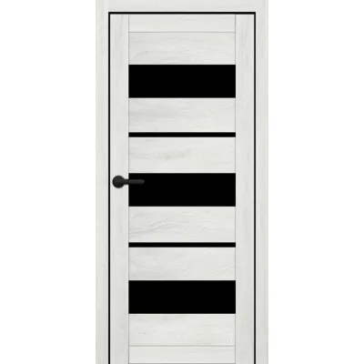Міжкімнатні Двері Portalino Doors PL-ECO-05 Чорне скло Ламінатин-7