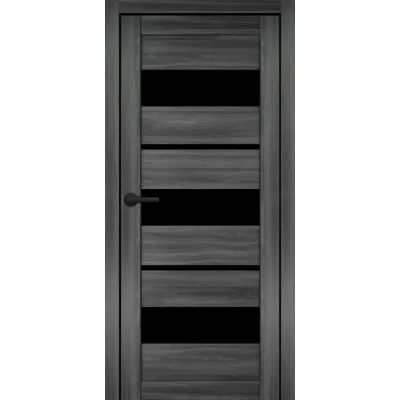 Міжкімнатні Двері Portalino Doors PL-ECO-05 Чорне скло Ламінатин-8