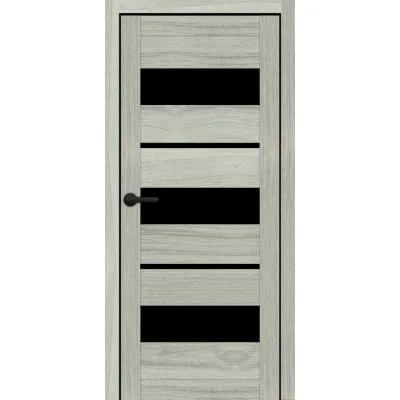 Межкомнатные Двери Portalino Doors PL-PVC-05 Черное стекло ПВХ плёнка-1