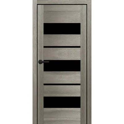 Межкомнатные Двери Portalino Doors PL-PVC-05 Черное стекло ПВХ плёнка-2