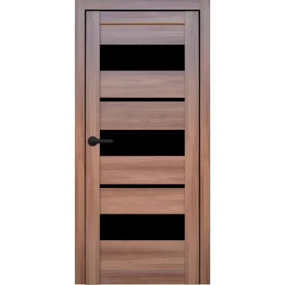 Межкомнатные Двери Portalino Doors PL-PVC-05 Черное стекло ПВХ плёнка-5