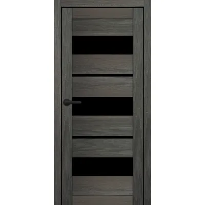 Межкомнатные Двери Portalino Doors PL-PVC-05 Черное стекло ПВХ плёнка-0