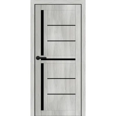 Міжкімнатні Двері Portalino Doors PL-ECO-06 Чорне скло Ламінатин-1