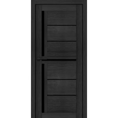 Міжкімнатні Двері Portalino Doors PL-ECO-06 Чорне скло Ламінатин-2