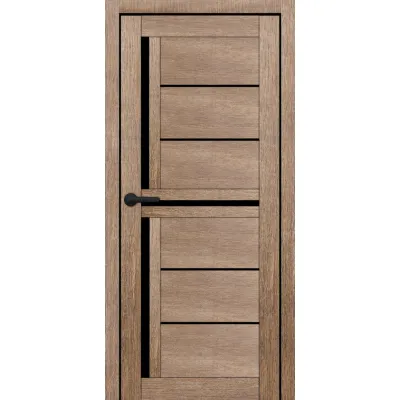 Міжкімнатні Двері Portalino Doors PL-ECO-06 Чорне скло Ламінатин-8