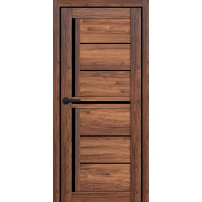 Міжкімнатні Двері Portalino Doors PL-ECO-06 Чорне скло Ламінатин-9