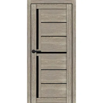 Міжкімнатні Двері Portalino Doors PL-ECO-06 Чорне скло Ламінатин-0