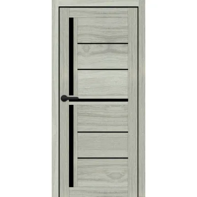 Межкомнатные Двери Portalino Doors PL-PVC-06 Черное стекло ПВХ плёнка-1