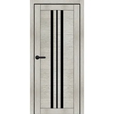 Міжкімнатні Двері Portalino Doors PL-ECO-07 Чорне скло Ламінатин-1