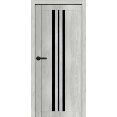 Міжкімнатні Двері Portalino Doors PL-ECO-07 Чорне скло Ламінатин-11