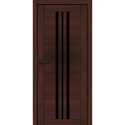 Міжкімнатні Двері Portalino Doors PL-ECO-07 Чорне скло Ламінатин-2