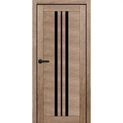 Міжкімнатні Двері Portalino Doors PL-ECO-07 Чорне скло Ламінатин-4