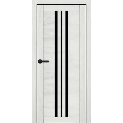 Міжкімнатні Двері Portalino Doors PL-ECO-07 Чорне скло Ламінатин-7