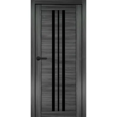 Міжкімнатні Двері Portalino Doors PL-ECO-07 Чорне скло Ламінатин-8
