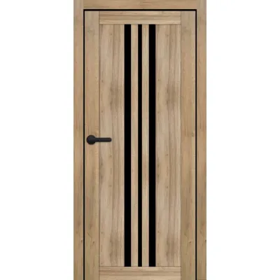 Міжкімнатні Двері Portalino Doors PL-ECO-07 Чорне скло Ламінатин-9