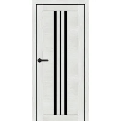 Міжкімнатні Двері Portalino Doors PL-ECO-07 Чорне скло Ламінатин-0