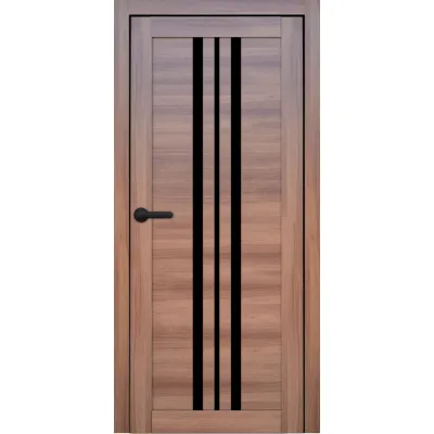Міжкімнатні Двері Portalino Doors PL-PVC-07 Чорне скло ПВХ плівка-0