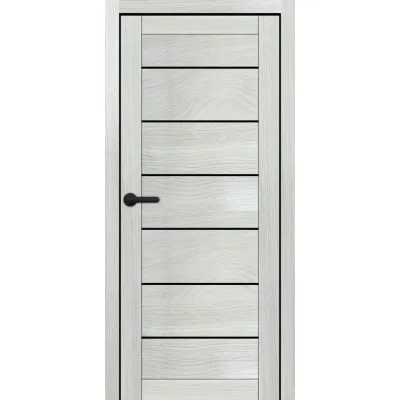 Міжкімнатні Двері Portalino Doors PL-ECO-08 Чорне скло Ламінатин-0