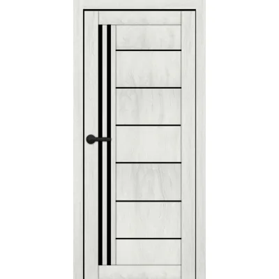 Межкомнатные Двери Portalino Doors PL-ECO-14 Черное стекло Ламинатин-10