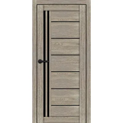 Межкомнатные Двери Portalino Doors PL-ECO-14 Черное стекло Ламинатин-13