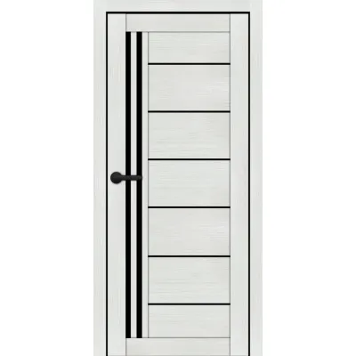 Межкомнатные Двери Portalino Doors PL-ECO-14 Черное стекло Ламинатин-4
