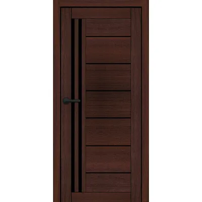 Межкомнатные Двери Portalino Doors PL-ECO-14 Черное стекло Ламинатин-5