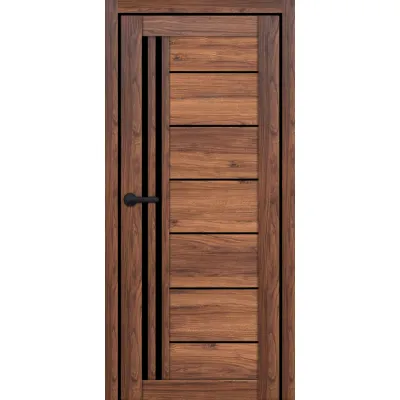Межкомнатные Двери Portalino Doors PL-ECO-14 Черное стекло Ламинатин-8