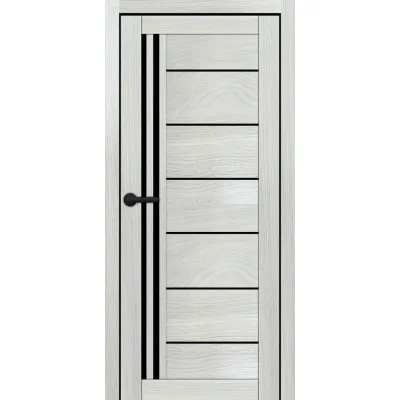 Межкомнатные Двери Portalino Doors PL-ECO-14 Черное стекло Ламинатин-9