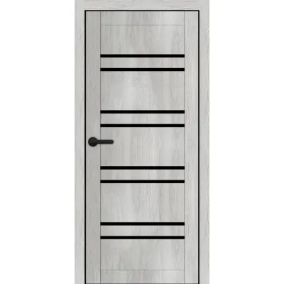 Міжкімнатні Двері Portalino Doors PL-ECO-18 Чорне скло Ламінатин-0