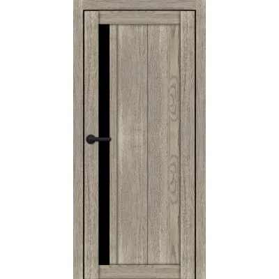 Межкомнатные Двери Portalino Doors PL-ECO-24 Черное стекло Ламинатин-1