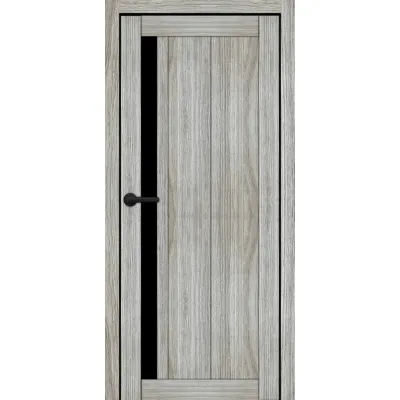 Межкомнатные Двери Portalino Doors PL-ECO-24 Черное стекло Ламинатин-2