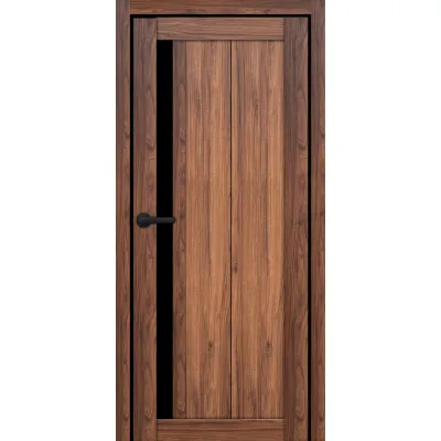 Межкомнатные Двери Portalino Doors PL-ECO-24 Черное стекло Ламинатин-3