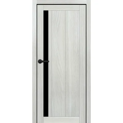 Межкомнатные Двери Portalino Doors PL-ECO-24 Черное стекло Ламинатин-4