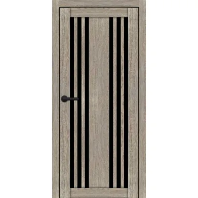 Межкомнатные Двери Portalino Doors PL-ECO-26 Черное стекло Ламинатин-4
