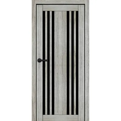 Межкомнатные Двери Portalino Doors PL-ECO-26 Черное стекло Ламинатин-0
