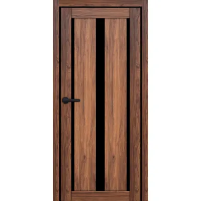Межкомнатные Двери Portalino Doors PL-ECO-27 Черное стекло Ламинатин-2