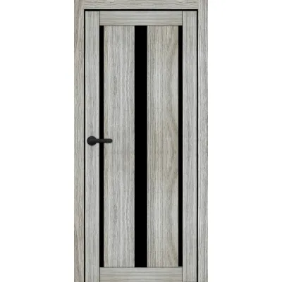 Межкомнатные Двери Portalino Doors PL-ECO-27 Черное стекло Ламинатин-3