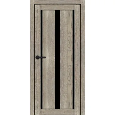 Межкомнатные Двери Portalino Doors PL-ECO-27 Черное стекло Ламинатин-0